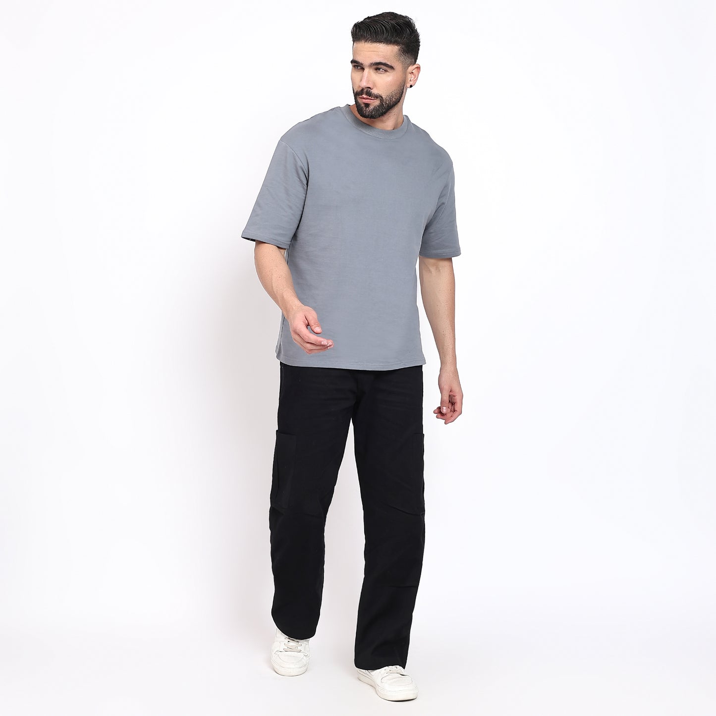 Oversized Regular T-Shirt – Premium Cotton | Grey