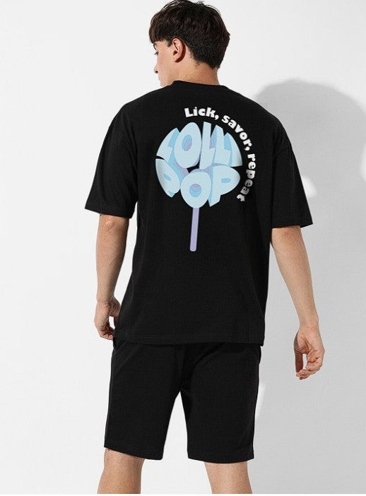 Men Oversized Printed T-Shirt With Shorts Co-Ords