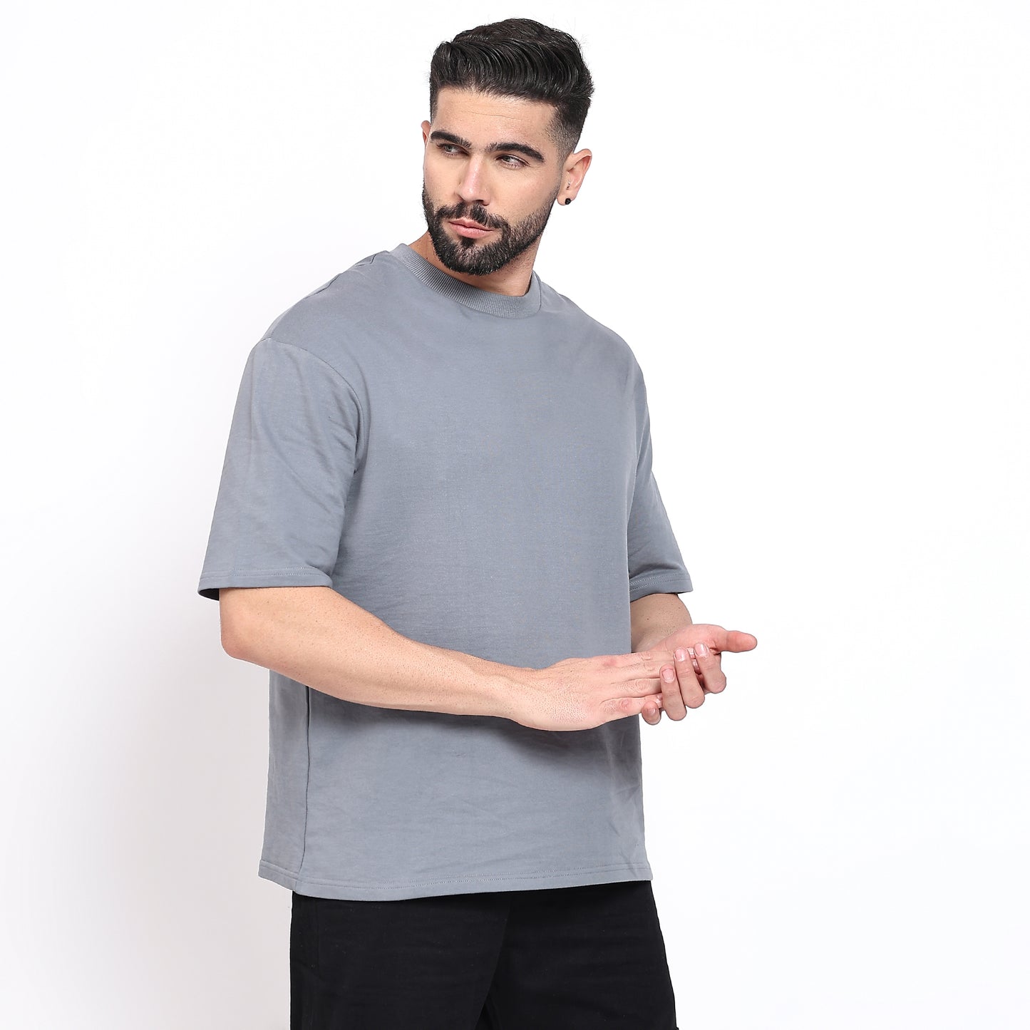 Oversized Regular T-Shirt – Premium Cotton | Grey