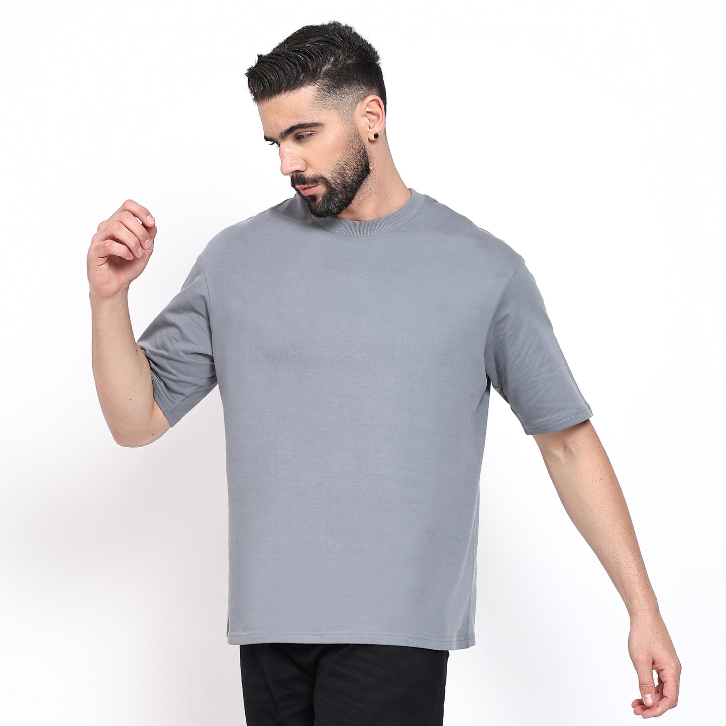 Oversized Regular T-Shirt – Premium Cotton | Grey