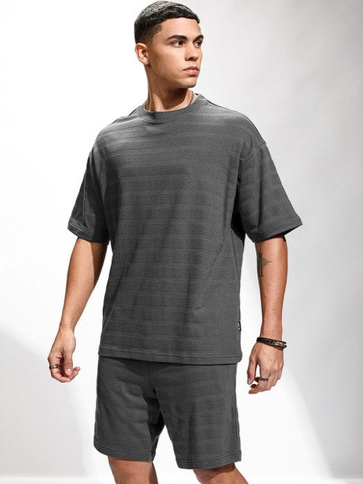 Round Neck Short Sleeves Pure Cotton T-Shirt With Shorts