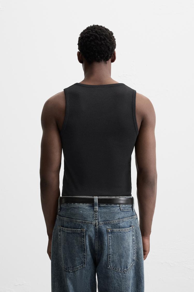 BASIC RIBBED TANK | BLACK