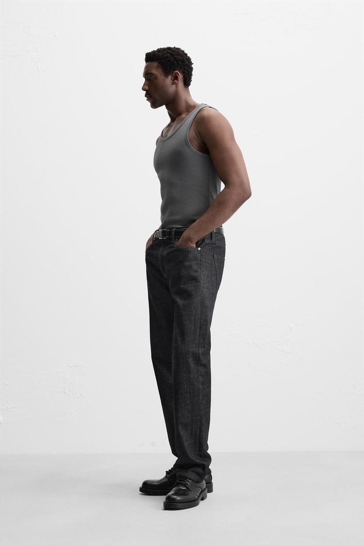 BASIC RIBBED TANK TOP | GREY