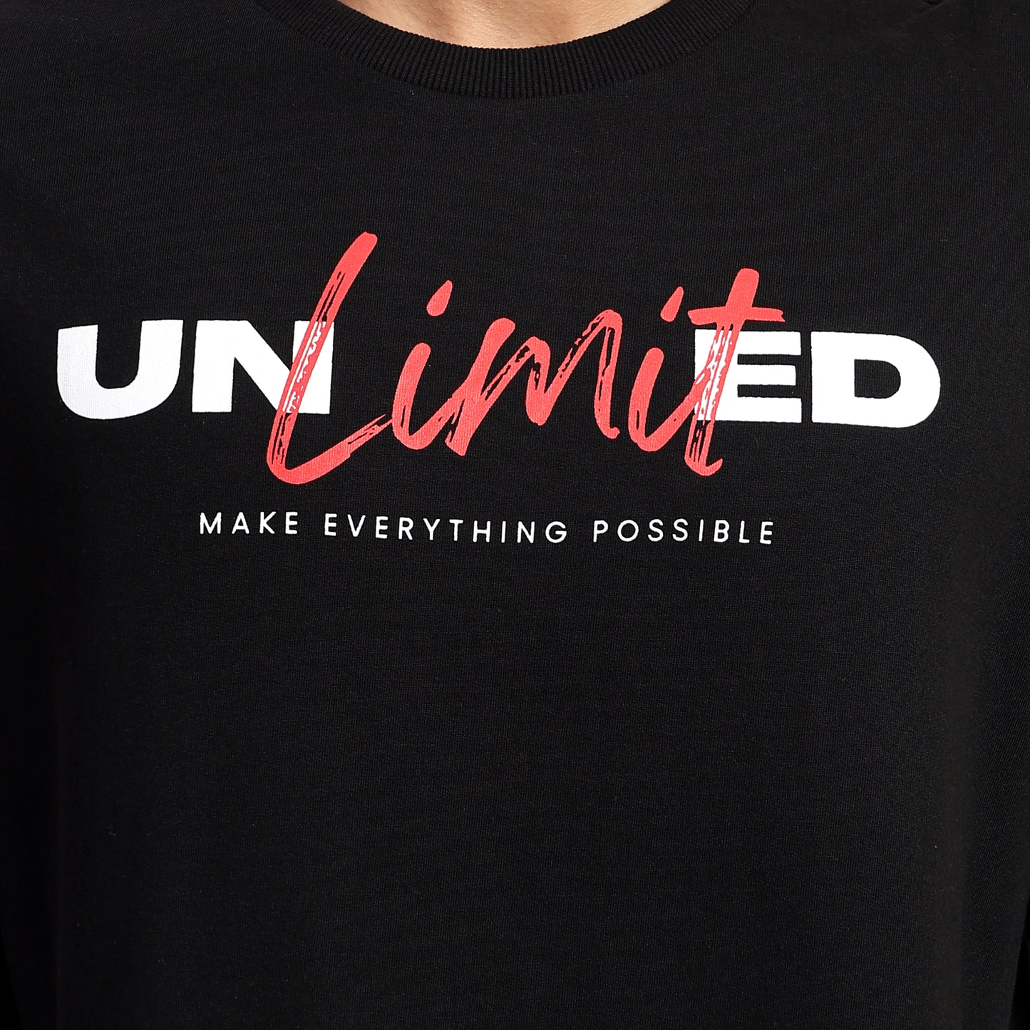 Unlimited | Oversized Regular T-Shirt – Premium Cotton | Black