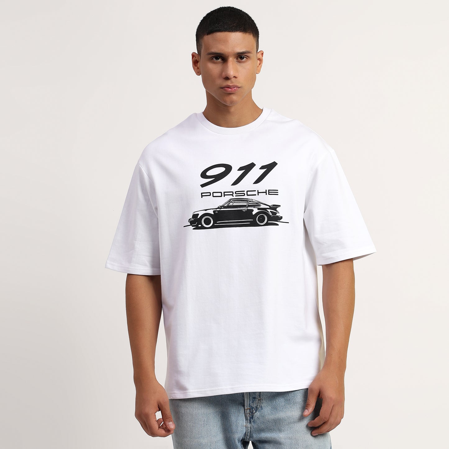 911 Porsche | Oversized Regular T-Shirt – Premium Cotton | White