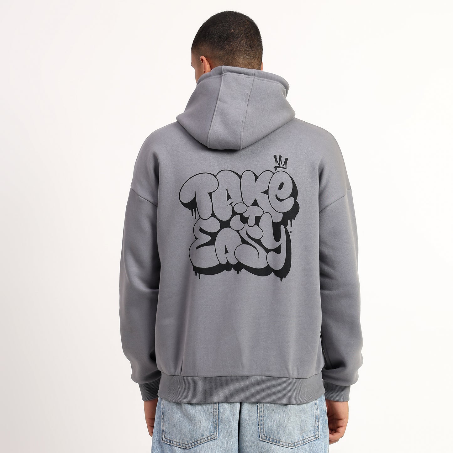 SUNDAY | Oversized Regular Hoodie – Premium Cotton | GREY