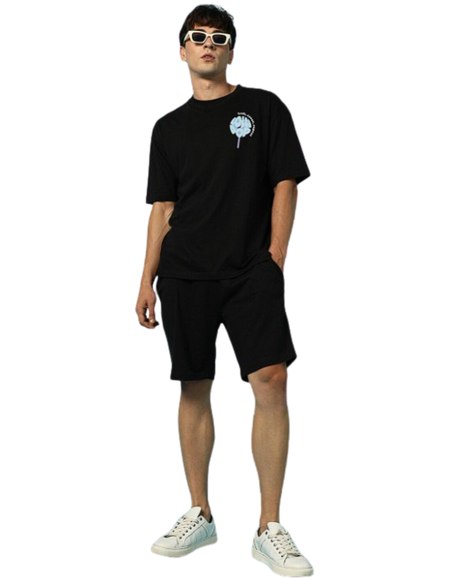 Men Oversized Printed T-Shirt With Shorts Co-Ords
