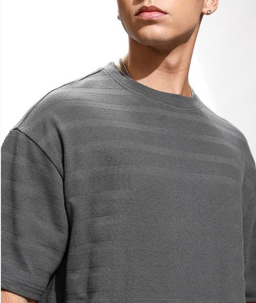 Round Neck Short Sleeves Pure Cotton T-Shirt With Shorts
