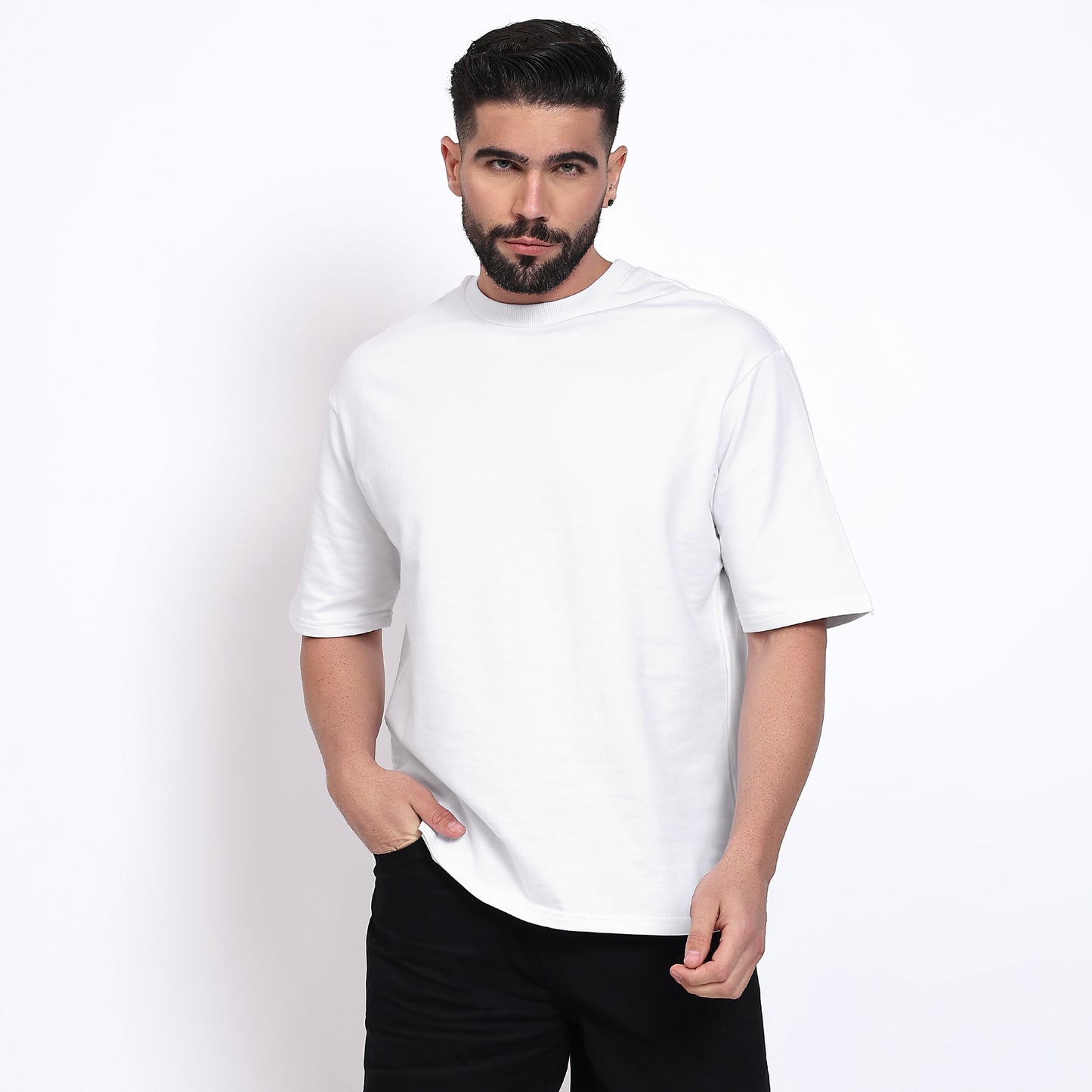 Oversized Regular T-Shirt – Premium Cotton | White