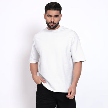 Oversized Regular T-Shirt – Premium Cotton | White