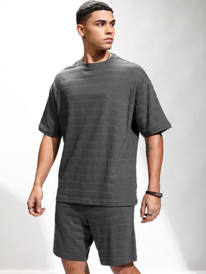 Round Neck Short Sleeves Pure Cotton T-Shirt With Shorts
