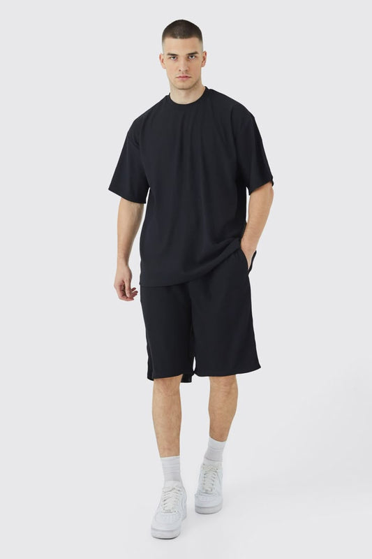 Pure Cotton Oversized T-Shirt With Shorts Co-ord Set