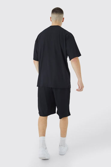 Pure Cotton Oversized T-Shirt With Shorts Co-ord Set