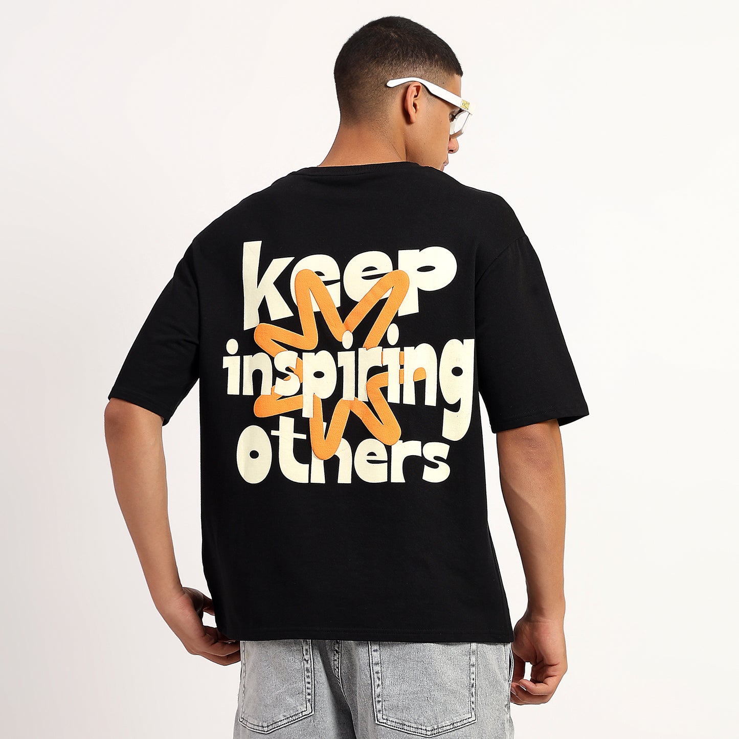 It's a New Day | Oversized Regular T-Shirt – Premium Cotton | Black