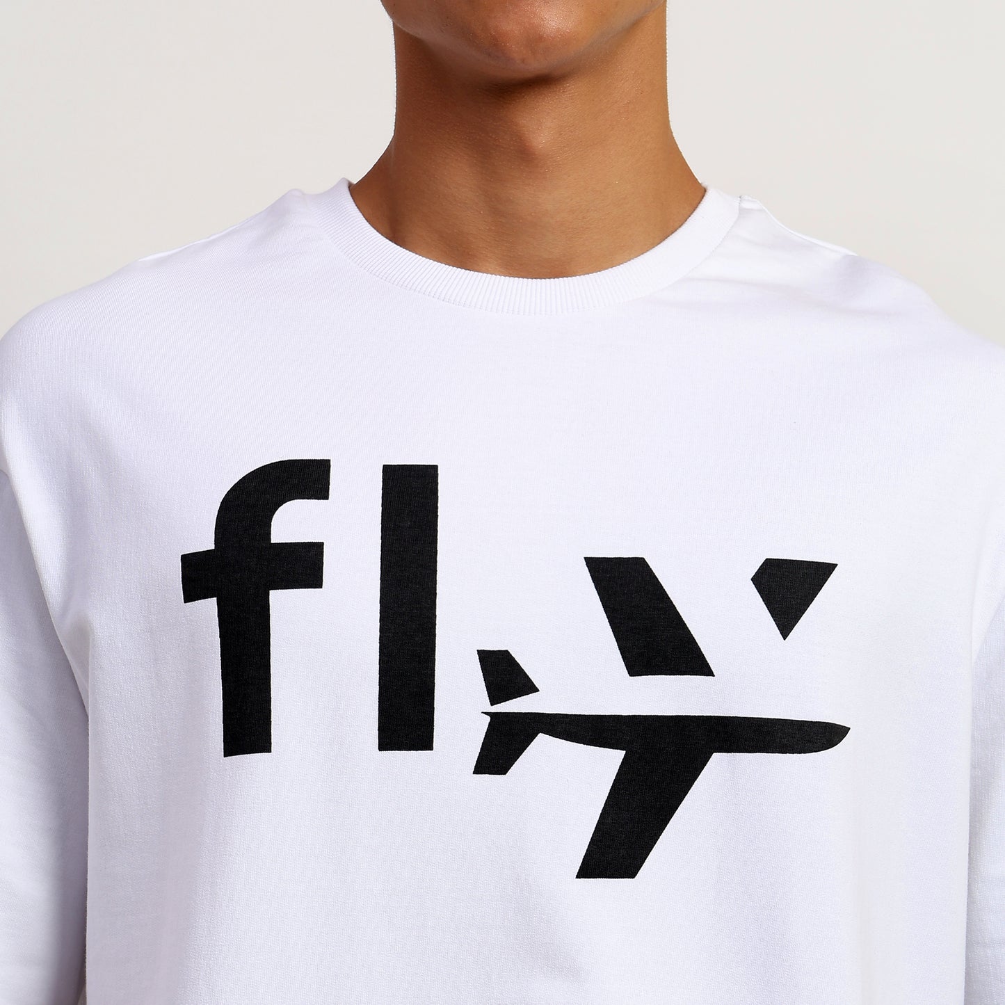 FLY | Oversized Regular T-Shirt – Premium Cotton | White
