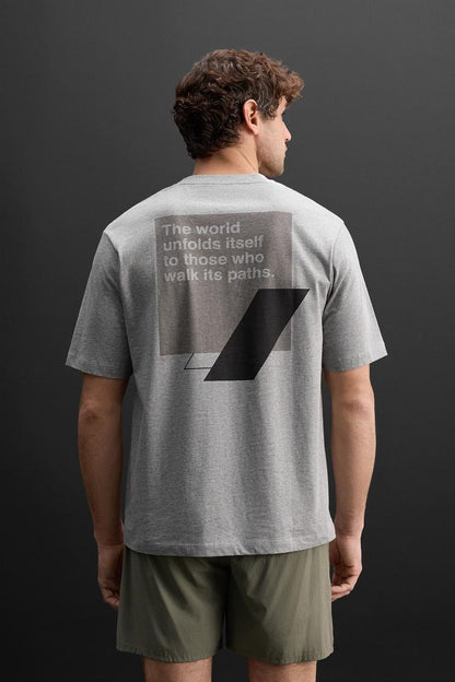 GRAPHIC PRINT T-SHIRT | GREY