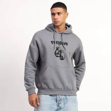 SUNDAY | Oversized Regular Hoodie – Premium Cotton | GREY