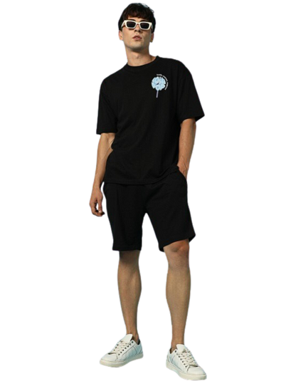 Men Oversized Printed T-Shirt With Shorts Co-Ords