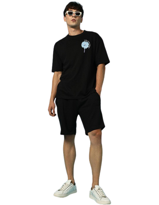 Men Oversized Printed T-Shirt With Shorts Co-Ords